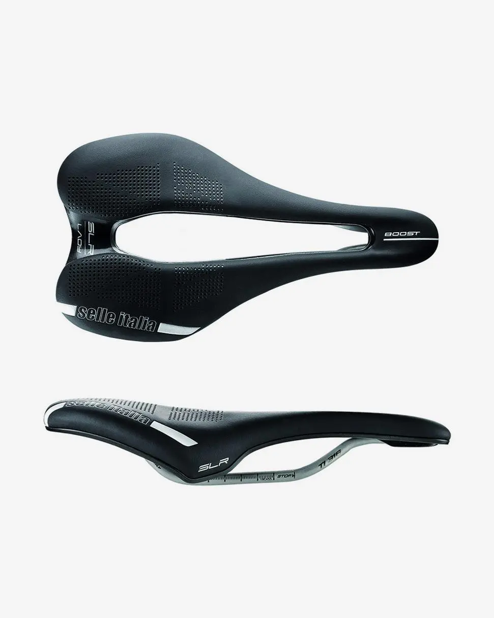 Selle Italia SLR Boost Lady TI316 Superflow — S3 130 mm / L3 145 mm · negro